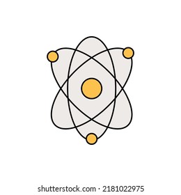 Nuclear power particle icon vector