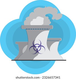 nuclear power plant ,business resource ideas using vector flat illustrations that are designed in a flat design.