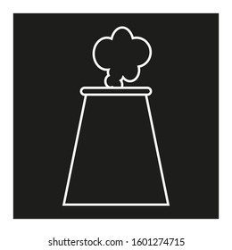 nuclear power plant chimney icon vector