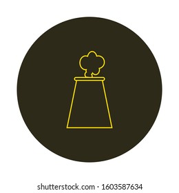 nuclear power plant chimney icon vector
