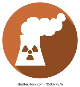 nuclear power plant flat icon