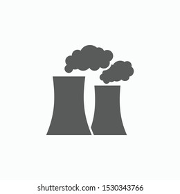 Nuclear Power Plant Icon, Energy Vector Illustration