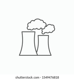 nuclear power plant icon, energy vector illustration