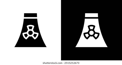 Vetor do logotipo do ícone da usina nuclear