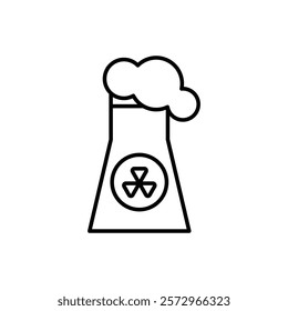 Nuclear power plant icon simple vector symbol