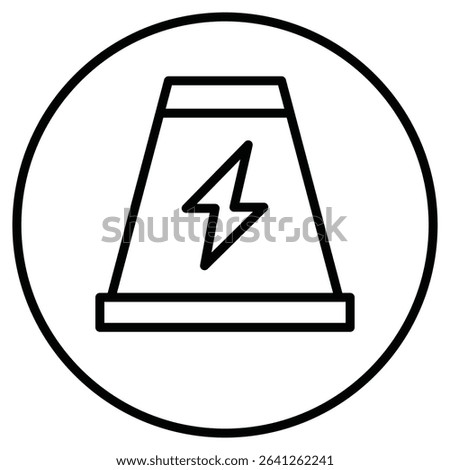 Nuclear power plant icon simple flat icon vector symbol