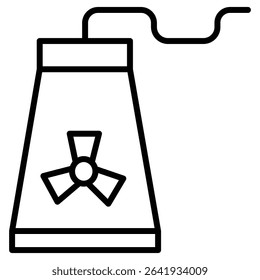 Nuclear power plant icon Thin line vector design