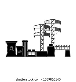 Nuclear power plant icon. Vector illustration design