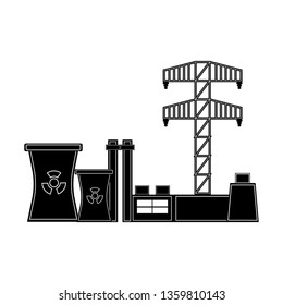 Nuclear power plant icon. Vector illustration design