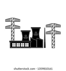 Nuclear power plant icon. Vector illustration design