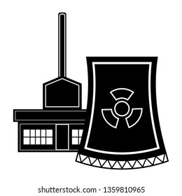 Nuclear power plant icon. Vector illustration design
