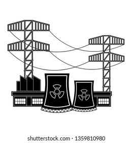 Nuclear power plant icon. Vector illustration design