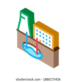 nuclear power plant icon vector. isometric nuclear power plant sign. color isolated symbol illustration