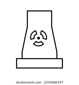 Nuclear power plant icon vector. Power station illustration sign. Powerhouse symbol or logo.
