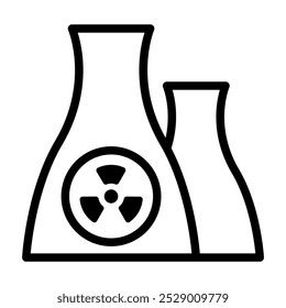 ícone da usina nuclear ilustração vetorial projeto gráfico