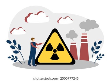 Nuclear power plant. Radioactive waste. Release of radiation