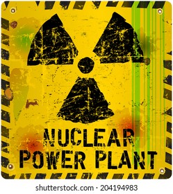 nuclear power plant sign, vector illustration