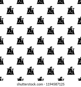 Nuclear power plant tower pattern vector seamless repeating for any web design