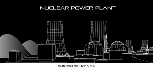 
Nuclear power plant vector