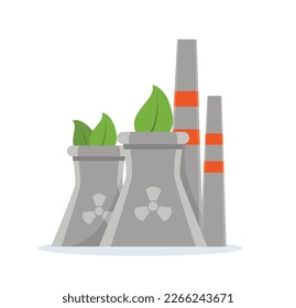 nuclear power plant vector illustration