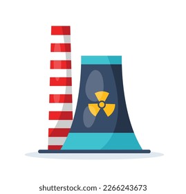 nuclear power plant vector illustration