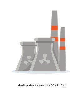 nuclear power plant vector illustration