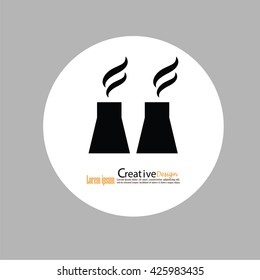 Nuclear power plant.vector illustration.
