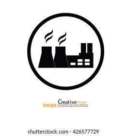 Nuclear power plant.vector illustration.