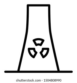 Nuclear Power Plat Chimney Vector Icon