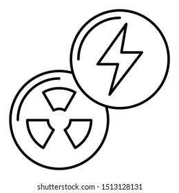 Nuclear Power Production Vector Icon Design