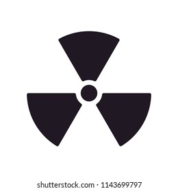 nuclear power. radioactive icon vector. 