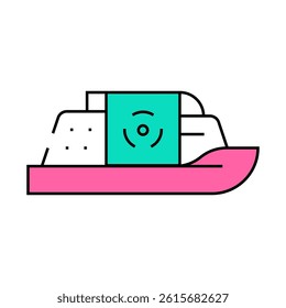 nuclear power ship line icon vector. nuclear power ship sign. isolated symbol illustration
