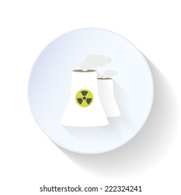 Nuclear Power Station flat icon