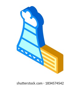 nuclear power station isometric icon vector. nuclear power station sign. isolated symbol illustration