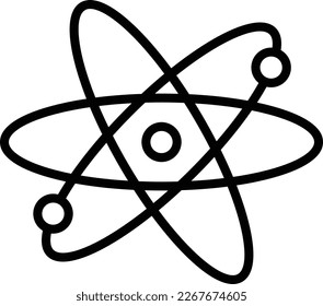 Nuclear Power Symbol Line Vector Icon Design