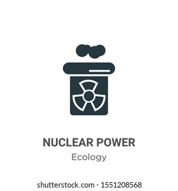 Nuclear power vector icon on white background. Flat vector nuclear power icon symbol sign from modern ecology collection for mobile concept and web apps design.