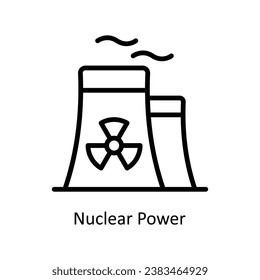 Nuclear Power, Vektorgrafik Design. Symbol auf weißem Hintergrund EPS10-Datei 