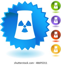 Nuclear Powerplant web button isolated on a background.
