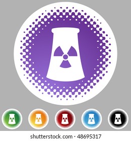 Nuclear Powerplant web button isolated on a background.