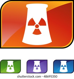 Nuclear Powerplant web button isolated on a background.