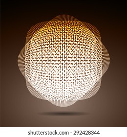 Nuclear, proton, neutron, nucleus. atom. molecular. logo. brown background.