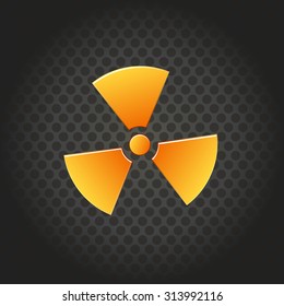 Nuclear radiation abstract symbol