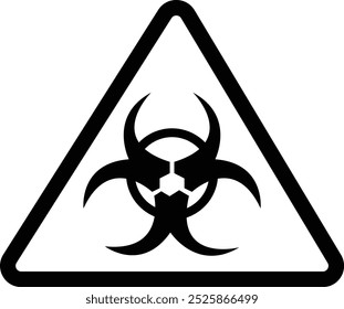 ícone químico biológico da radiação nuclear, sinal tóxico, símbolo de perigo biológico, elementos de desenho gráfico vetorial, rótulo de perigo. Ícone Aviso. Alerta de ameaça radioativa. Área de radiação sobre fundo transparente