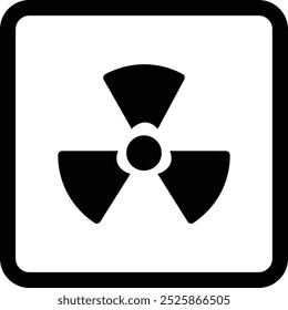 ícone químico biológico da radiação nuclear, sinal tóxico, símbolo de perigo biológico, elementos de desenho gráfico vetorial, rótulo de perigo. Ícone Aviso. Alerta de ameaça radioativa. Área de radiação sobre fundo transparente