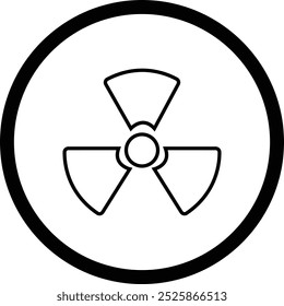 ícone químico biológico da radiação nuclear, sinal tóxico, símbolo de perigo biológico, elementos de desenho gráfico vetorial, rótulo de perigo. Ícone Aviso. Alerta de ameaça radioativa. Área de radiação sobre fundo transparente