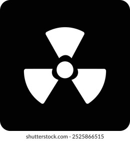 ícone químico biológico da radiação nuclear, sinal tóxico, símbolo de perigo biológico, elementos de desenho gráfico vetorial, rótulo de perigo. Ícone Aviso. Alerta de ameaça radioativa. Área de radiação sobre fundo transparente