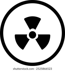 ícone químico biológico da radiação nuclear, sinal tóxico, símbolo de perigo biológico, elementos de desenho gráfico vetorial, rótulo de perigo. Ícone Aviso. Alerta de ameaça radioativa. Área de radiação sobre fundo transparente