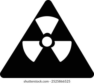 ícone químico biológico da radiação nuclear, sinal tóxico, símbolo de perigo biológico, elementos de desenho gráfico vetorial, rótulo de perigo. Ícone Aviso. Alerta de ameaça radioativa. Área de radiação sobre fundo transparente