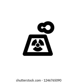 Nuclear radiation icon. Atomic danger sign 