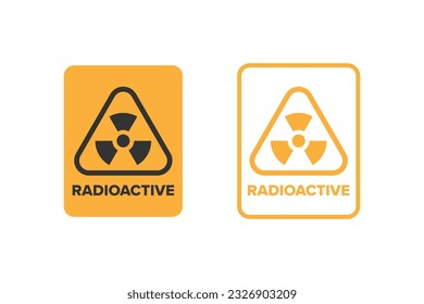 Nuclear radiation radioactive icon sign design vector, radiation hazard icon board